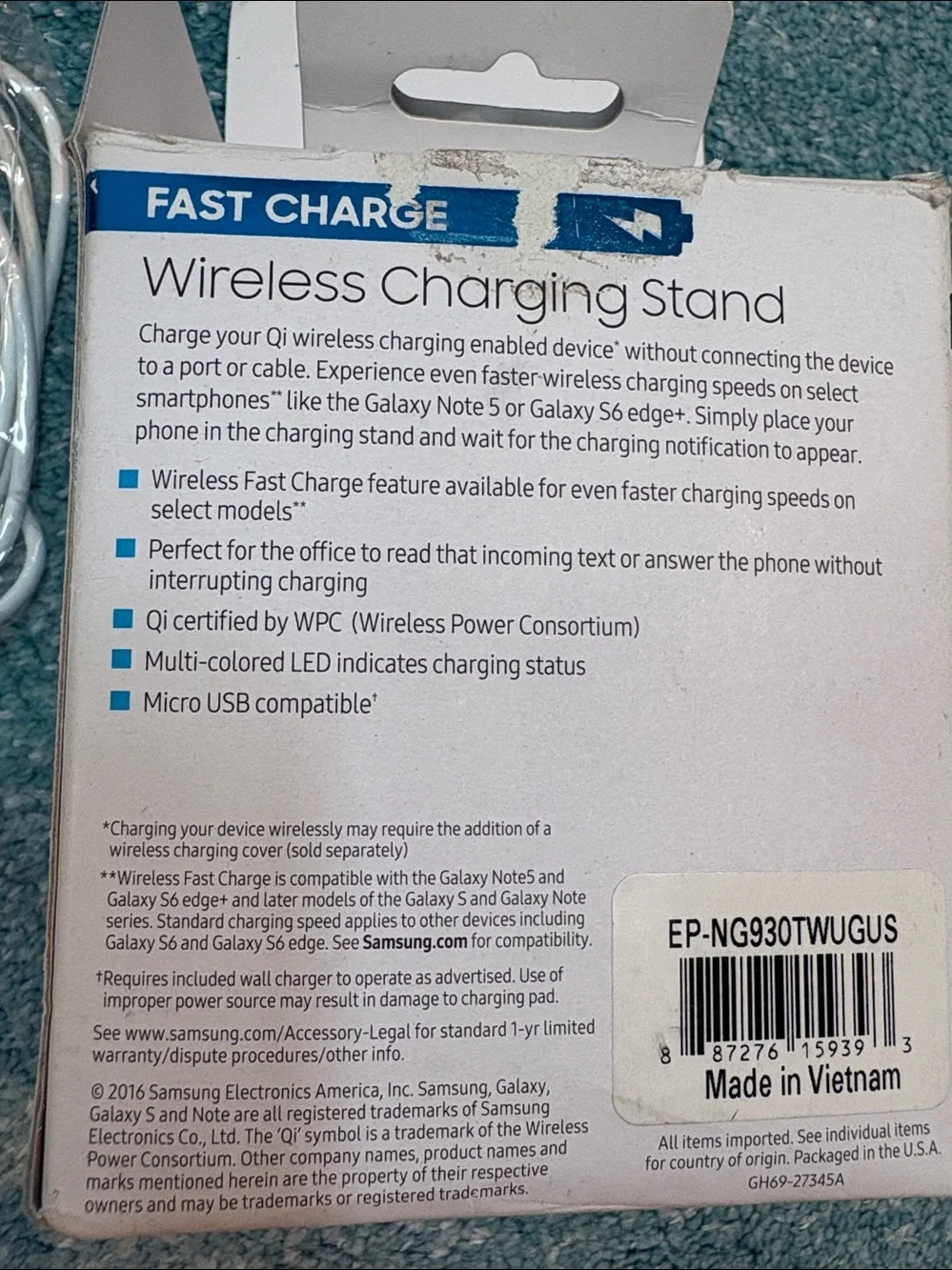Samsung Fast Charge Wireless Charging Stand.